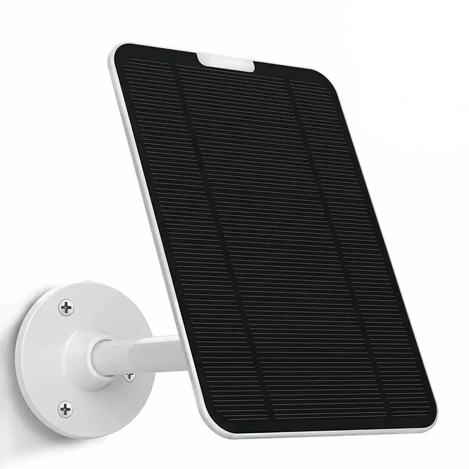 Saikiot 4W Solar Panel with Micro Interface Cable for Ring Arlo Battery Camera Video Doorbell Charging Aluminum Bracket
