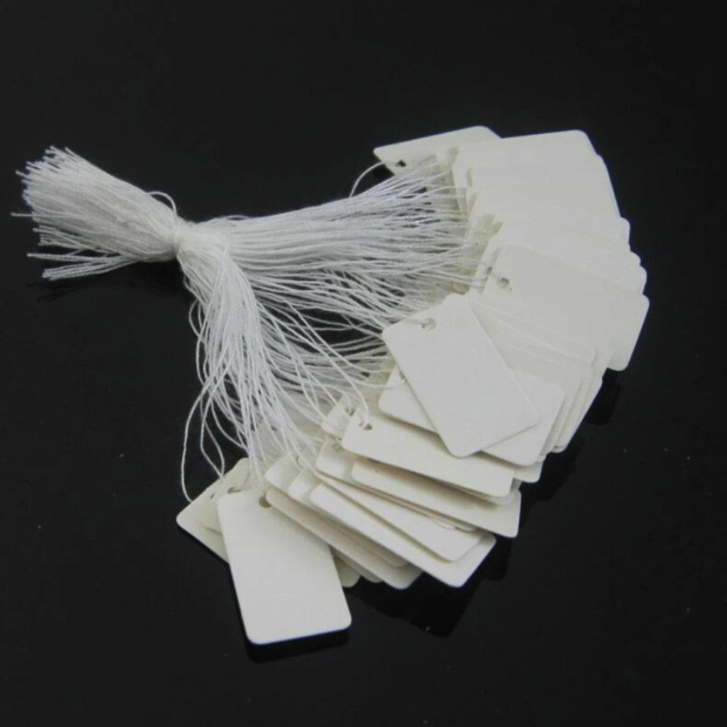 100pcs White Price Tags Marking Tags Writable Blank Sale Price Labels Supplies