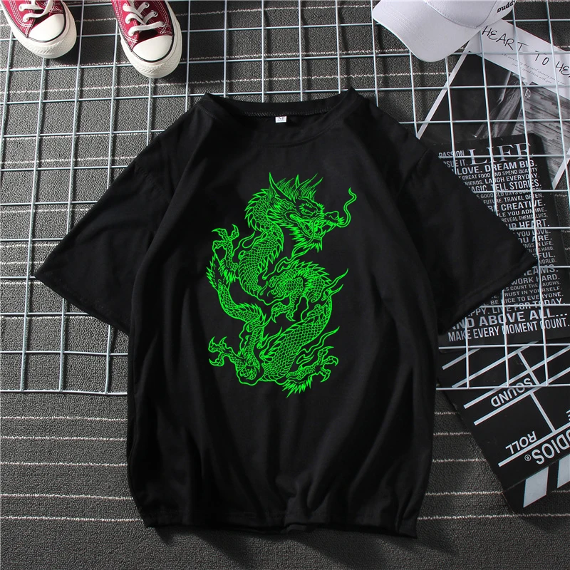 Y2k Women t-shirt Top clothing 2024 korean dropshipping tees Cotton harajuku Kawaii aesthetic undefined kpop gothic Dragon d