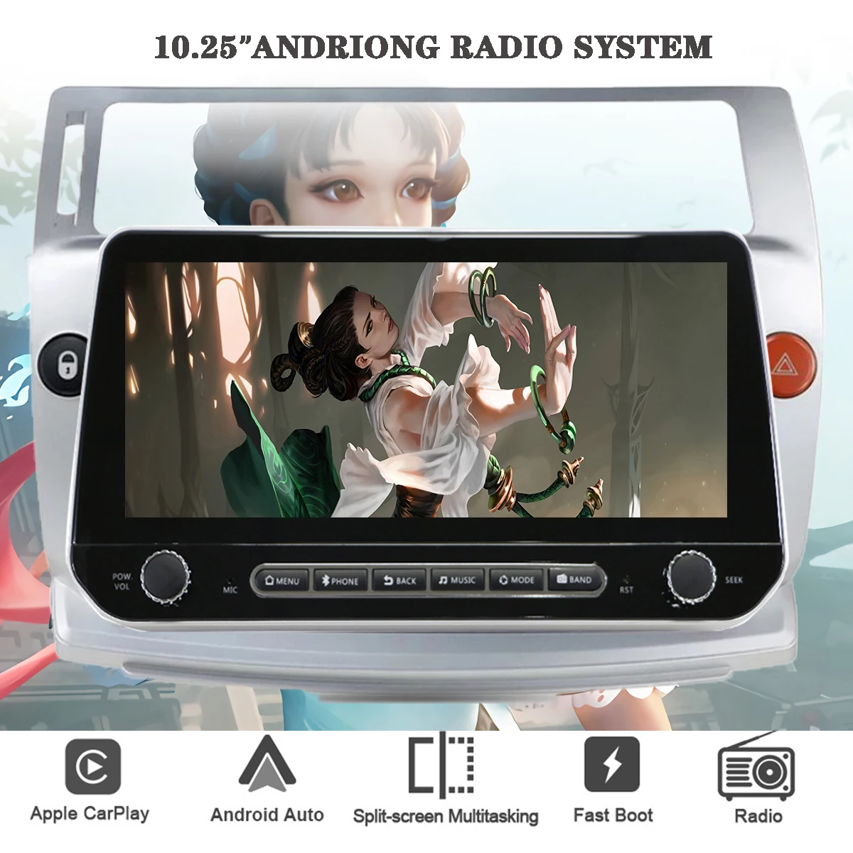 For Citroen C4 C-Triomphe C-Quatre 2004 2009 10.25'' Car Multimedia Tape recorder Android 13 8Core 8G+256G Auto stereo Cassette