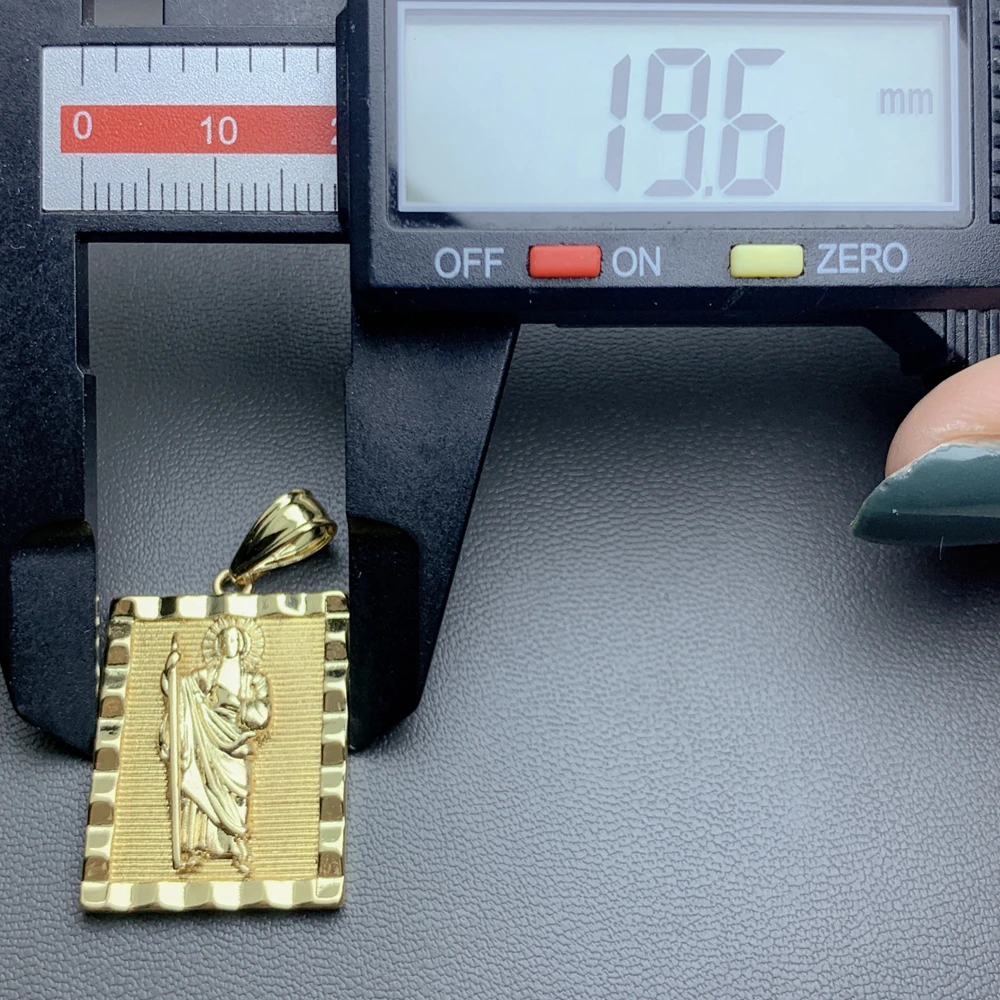 Metal Square Round Medal St Jude Jesus Men Women Pendants Charms For Jewelry Making Classic Religions Wish Necklace Accessories