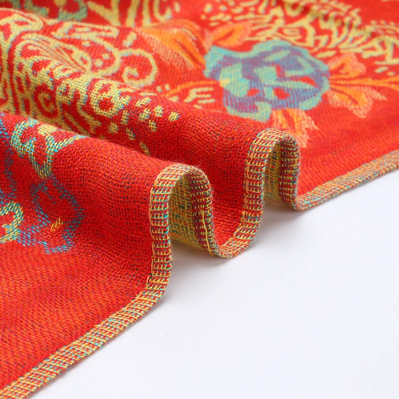 Fashion Women Lady Double Side Cotton Pashmina Shawl Hijab Chal Autumn Winter New Travel Scarves Shawl Tassel Bufanda