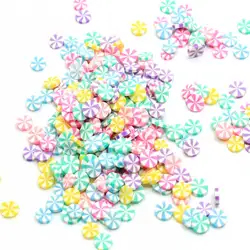 PolymerlkBulk 5MM Colorful Peppermint Christmas Candy Polymer Clay Slices Sprinkles Christmas Sugar Sprinkles For