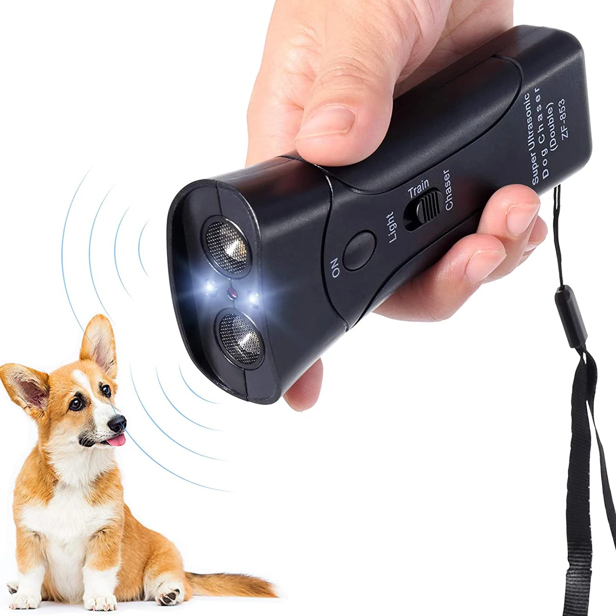 Ultrasonic Double Dog Chaser Anti Barking Dog Training Device With