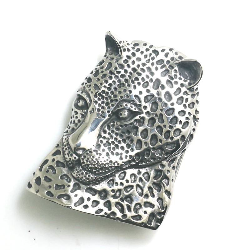 Man's 316L Stainless Steel Leopard Belt Buckle