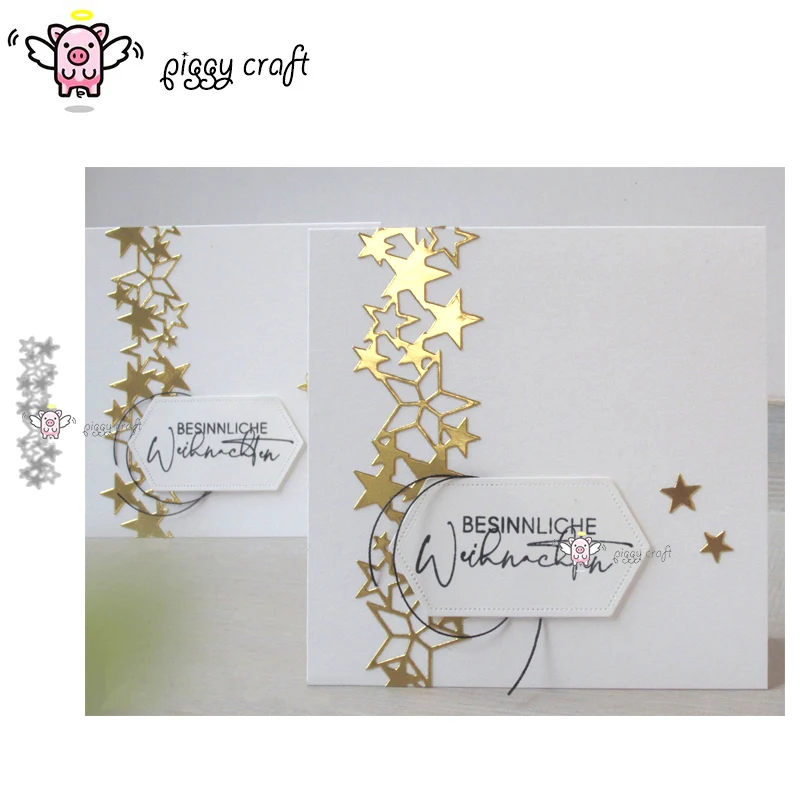 Piggy Craft metalen stansmessen gesneden matrijs mal Star cluster rand strip Scrapbook papier ambachtelijke mes schimmel blade punch stencils sterft