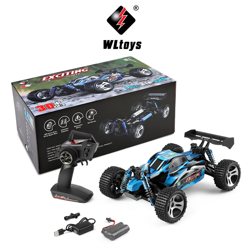 Wltoys RC Car 184011 1/18 4WD 2.4G Radio Control Remote Vehicle Models Full Propotional 30km/H High Speed Off Road  RC Cars Toys