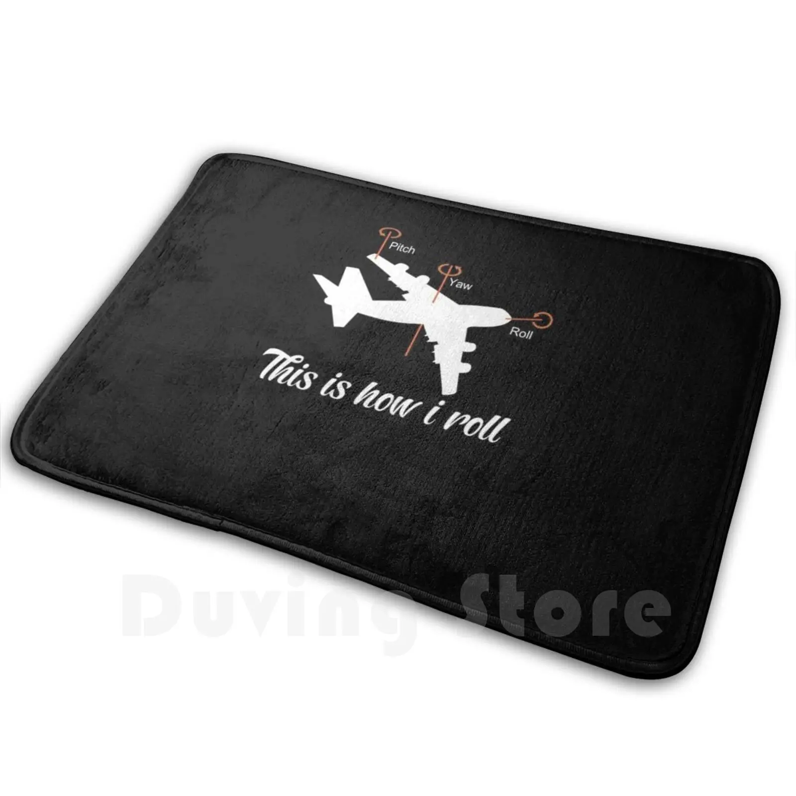 Aviation Pilots Airplane Gift Idea Mat Rug Carpet Anti-Slip Floor Mats Bedroom Angel Flying Air Aviation Pilot Plane Job