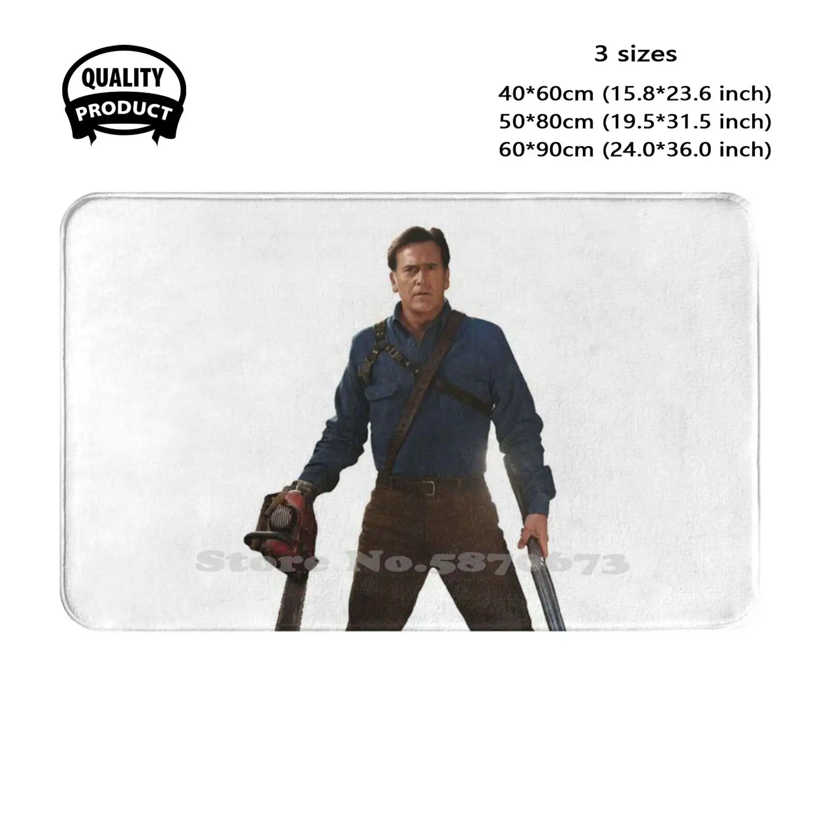 Ash Williams Soft Cushion Home Carpet Door Mat Car Rug Ash Williams Ash Vs Evil Dead El Heffe Chainsaw Lucy Lawless Pablo