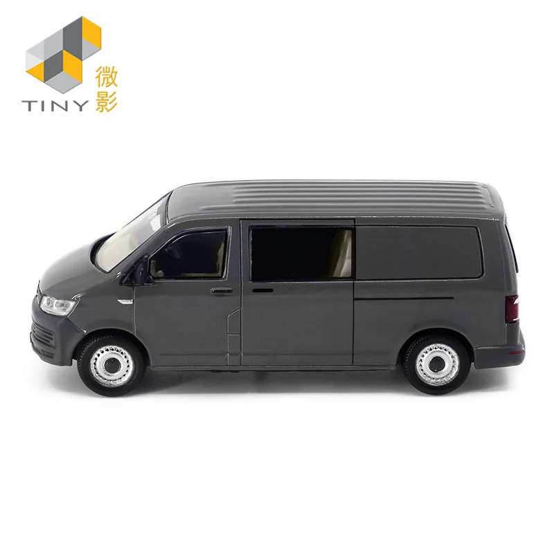 Tiny 1:64 T6 Transporter NO.176 Gray Alloy Simulation Model Car