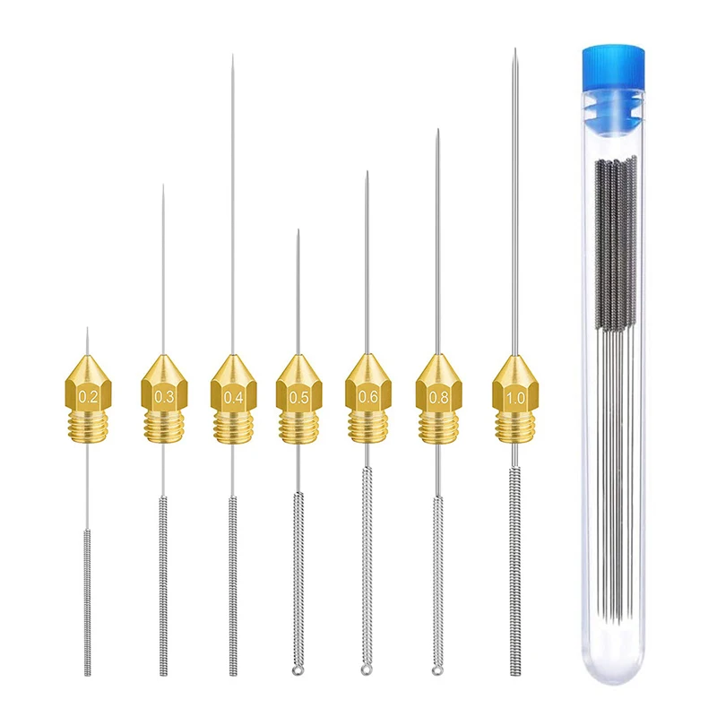 10PCS/lot 3D Printer Parts 0.15 0.2 0.25 0.3 0.35 0.4 0.5 0.6 0.8 1.0mm Nozzle Cleaning Needles Stainless Steel Drills