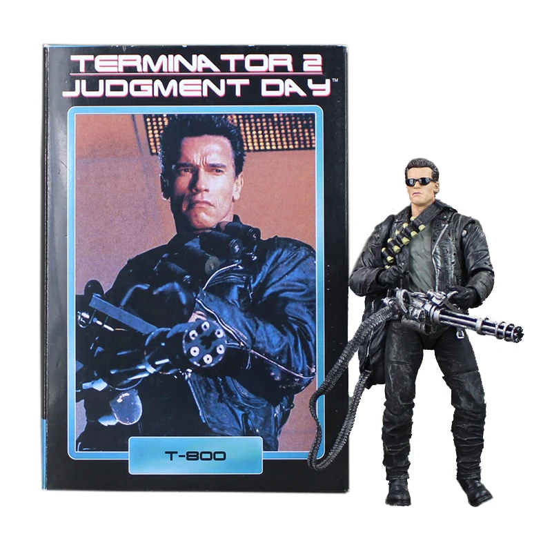 NECA-figura de acción de Terminator 2 T-800, muñeco de PVC de 17cm, modelo de juguete para el Hospital