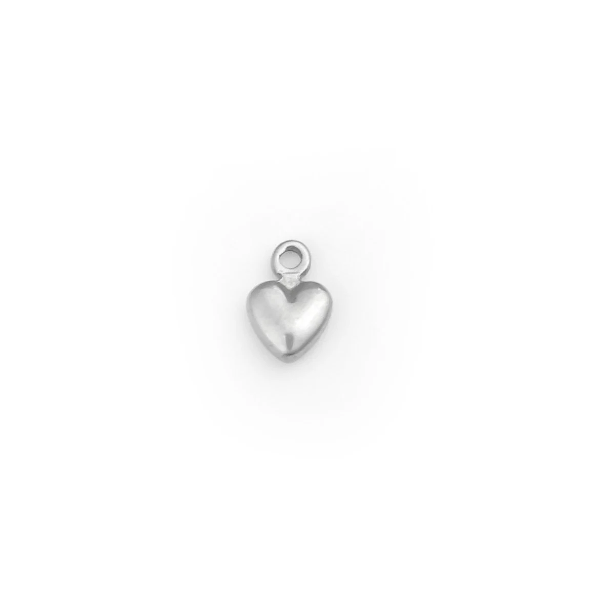 304 Stainless Steel Charms Heart Silver Color Charm Pendants For DIY Bracelet Necklace Jewelry Accessories 6mm x 4mm , 10 PCs