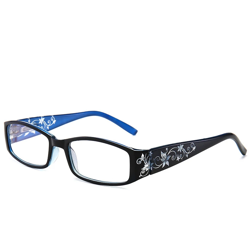 Retro Vintage Anti Blue Light Reading Glasses Men Women Floral Comfortable Wide Leg Presbyopic Hyperopia Eyeglasses +1.0-+4.0