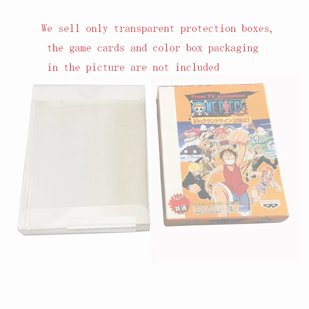 Funda transparente para Game Boy, Cartucho de tarjeta de juego GB GBC, Protector de almacenamiento de plástico para mascotas, versión JP
