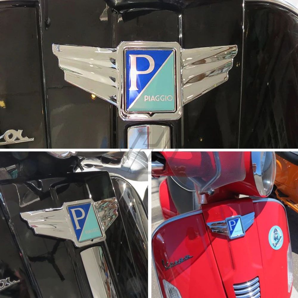 Motorcycle Chrome Wings Logo Trim Case for Piaggio Vespa S 50 2009-2014 S 150 2008-2009