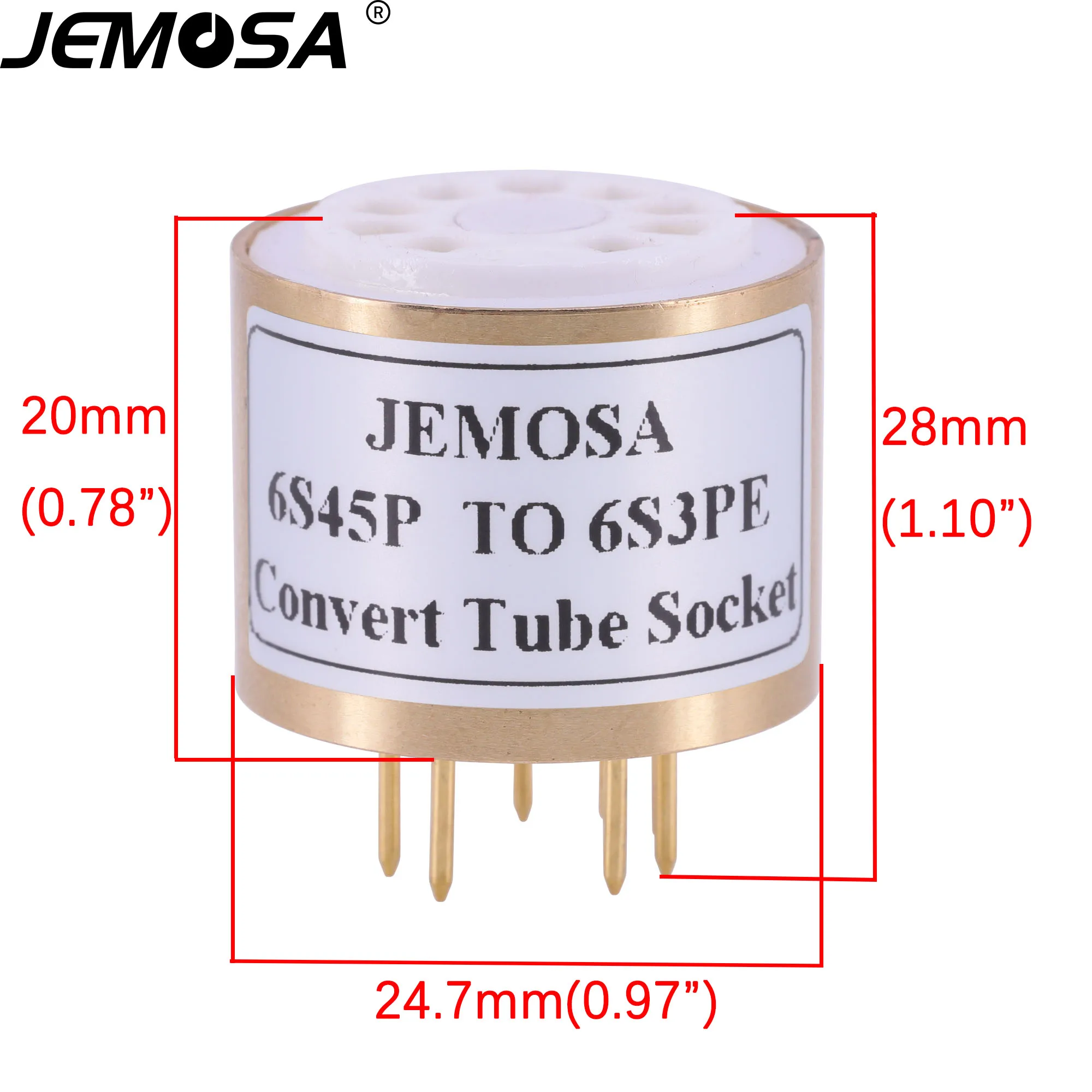 محول مضخم تحويل أنبوب مفرغ ، 9Pin ، أعلى أنبوب 6S45P ، 6S3PE ، 1 مقبس