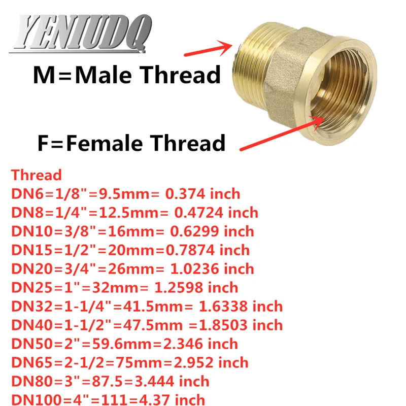 Messing Joint F/M 1/8 