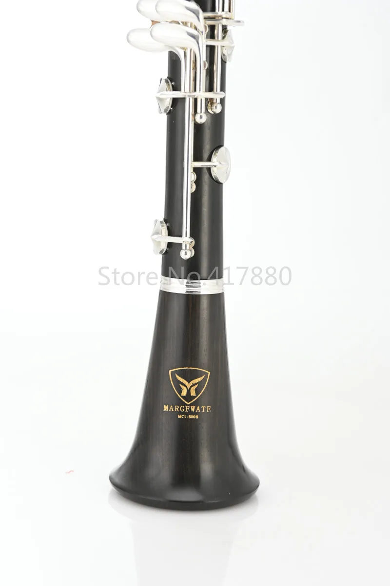 MARGEWATE MCL-5008 New Arrival Ebony Wood Clarinet 17 Keys Bb Tune Musical Instrument with Case Accessories Free Shipping