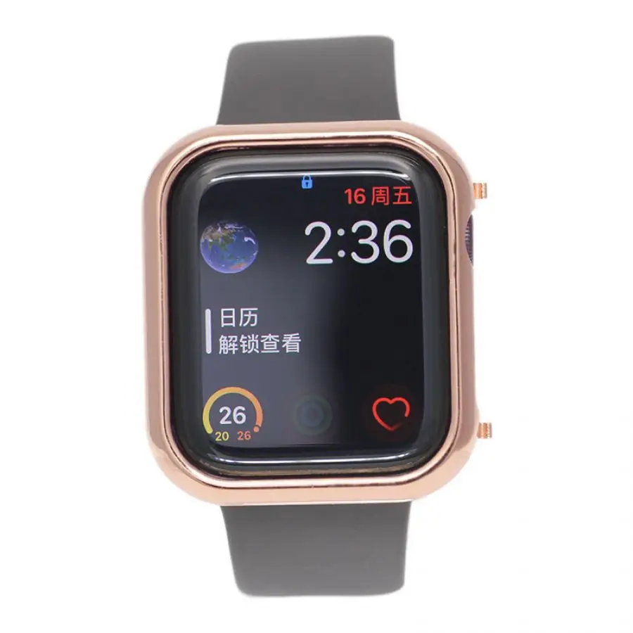 24K Gold Plated Metal Alloy Case Bezel for Apple Watch SE Series 6 5 4 44mm 40mm