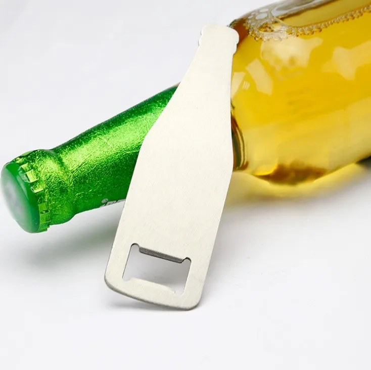 Free Shipping Beer Bottle Opener 10pcs/lot Blank Sublimation Steel Bottle Opener heat transfer print DIY  Print