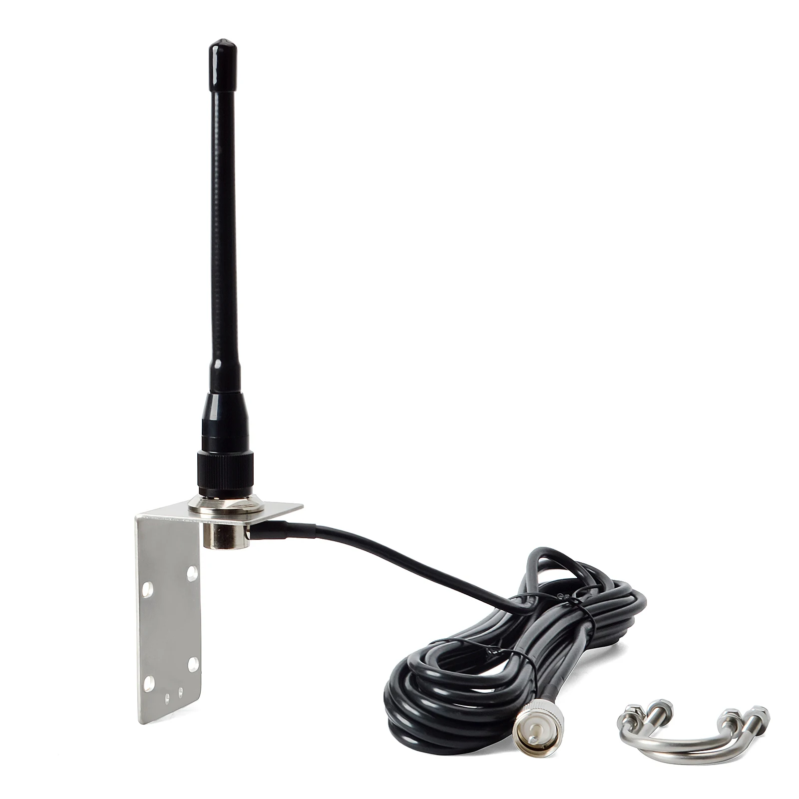 HYS VHF Marine Antenna 156-163Mhz Rubber Waterproof Mast Aerial with 5m RG-58 Cable for Boat Sailboat Yacht