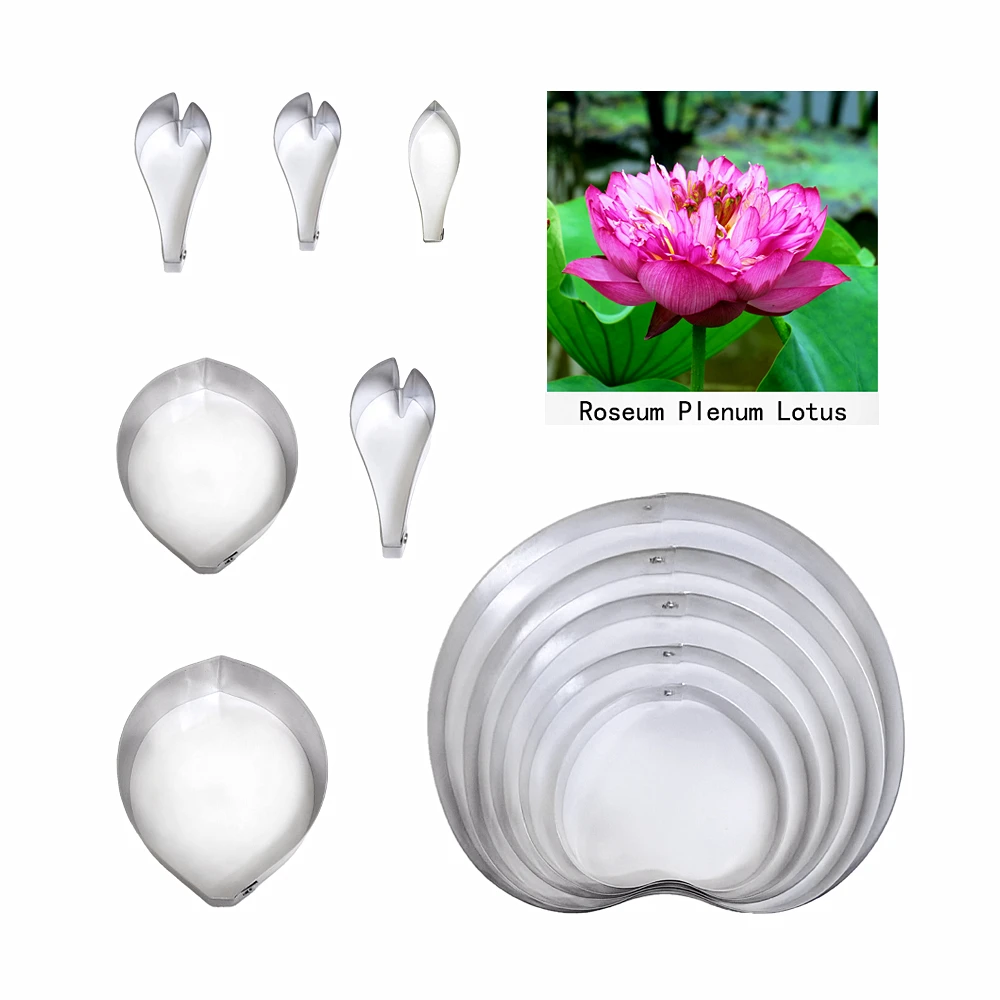 Roseum Plenum Lotus fondant sugar flower cutters baking cake decorations Polymer Clay Cold Porcelain gumpaste tools