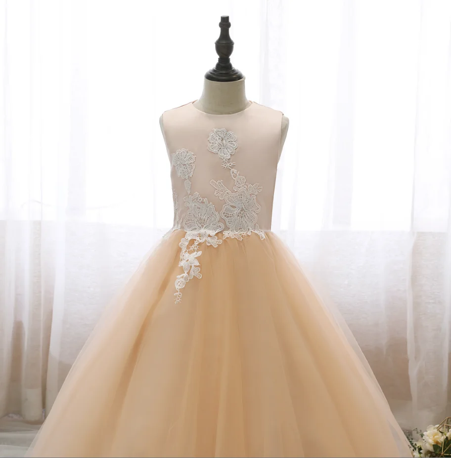 Blumen mädchen Kleid für Kinder Erstkommunion Hochzeit Geburtstag Abend Party Zeremonie Ball Festzug Event Junior Brautjungfer Kleid