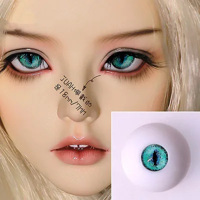 BJD doll simulation eye ball size fashion pressure eye ball 10mm12mm14mm16mm18mm small iris animal pupil moonlight turquoise etc