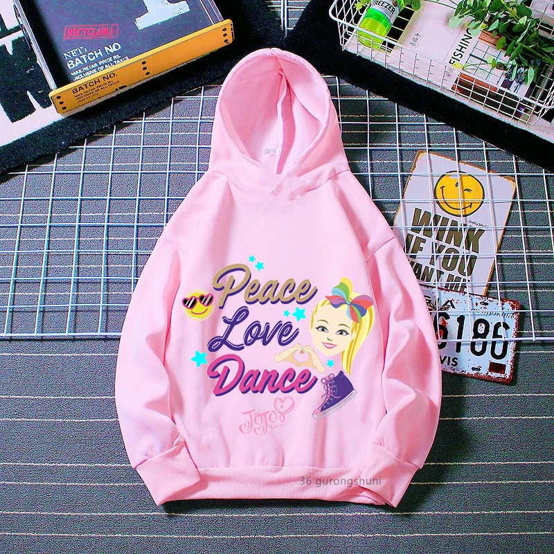 New hot sale children's hoodie jojo siwa graphic print children's pink winter sweatshirt fashion cute girls hoodie top wholesale