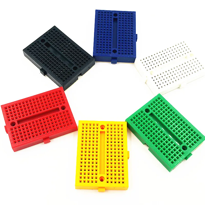 6PCS SYB-170 Universal Solderless Prototype Breadboard 170 tie-points Mini Breadboard kit for Arduino