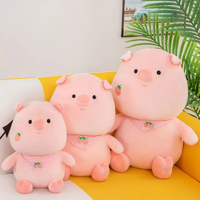 Cartoon Cute Animal Plush Toys Doll Pillow Stuffed Pink Pig Plush Soft Pillow Cushion for Girls Kids Birthday Christmas Gifts