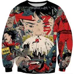 Sudadera de cuello redondo con estampado de Anime Akira Kaneda Neo Tokyo para hombre, Jersey de manga larga con capucha informal, moda Harajuku, otoño de 2020