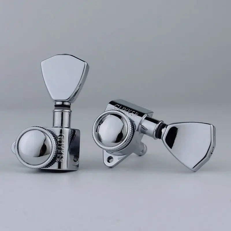 GUYKER 3R3L Chrome Tuners Guitar Models Rear lock string Electric Guitar Machine Heads Trapezium Button