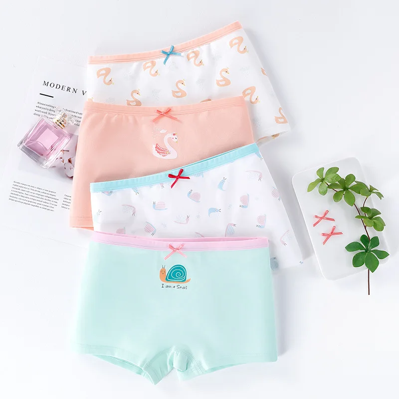 2pcs Kids Panties For Girls Class A Cotton Girl Underwear Child Soft Pants Briefs For Girl Boys Boxer Underpants 2-12 Years Old