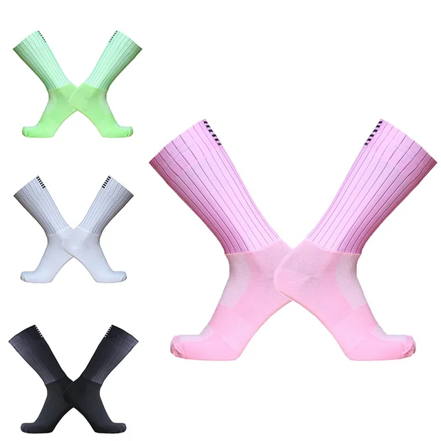 Pro Team Aero Cycling Socks Anti Slip Seamless Silicone Running Sport Road Bike Socks 2