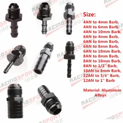 Linha reta do combustível do encaixe Barb, 4AN, 6AN, 8AN, 12AN, 4mm, 6mm, 8mm, 10mm, 1