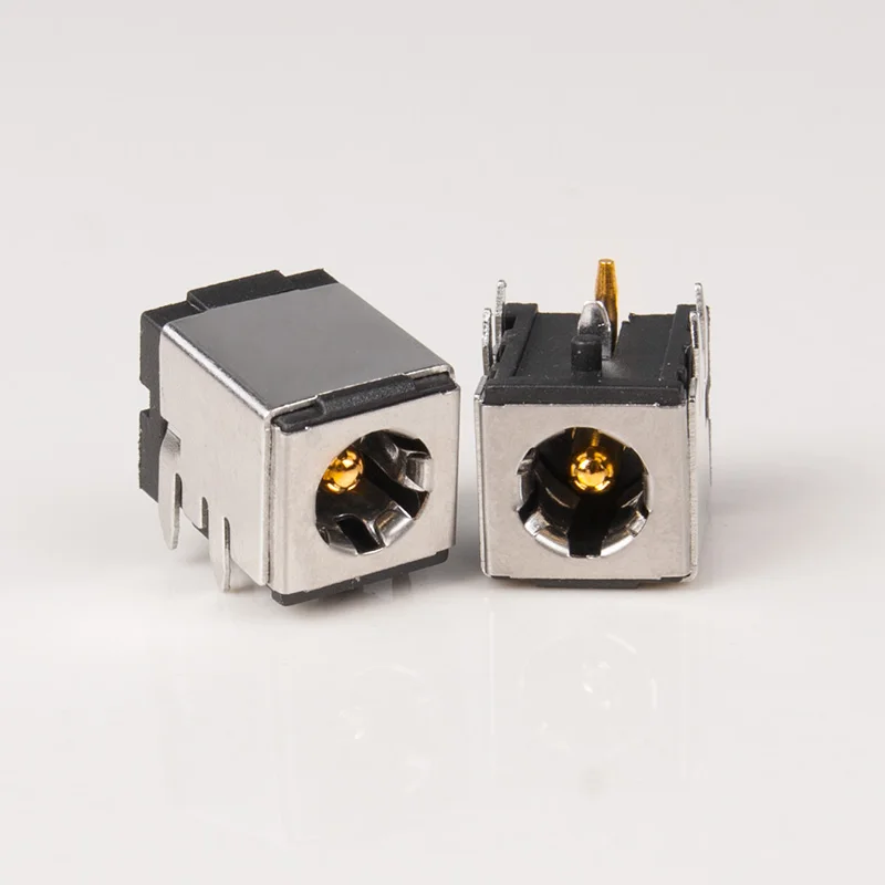 10pcs DC-007B High quality pure copper gold plated shielded DC power socket DC 5.5*2.1mm/5.5*2.5mm