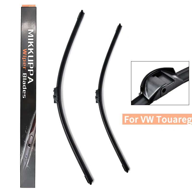 

Mikkuppa Wiper Blades For VW Touareg Model Year From 2002-2018 Natural Rubber Windshield Auto Car Accessories