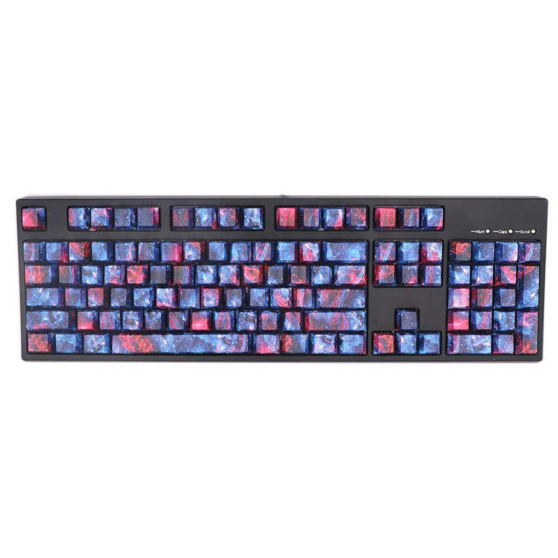 

Personalized Nebula/Streaming Theme Water Transfer Light Transmissive Mechanical Keyboard Keycap 61/87/104/108 Keys