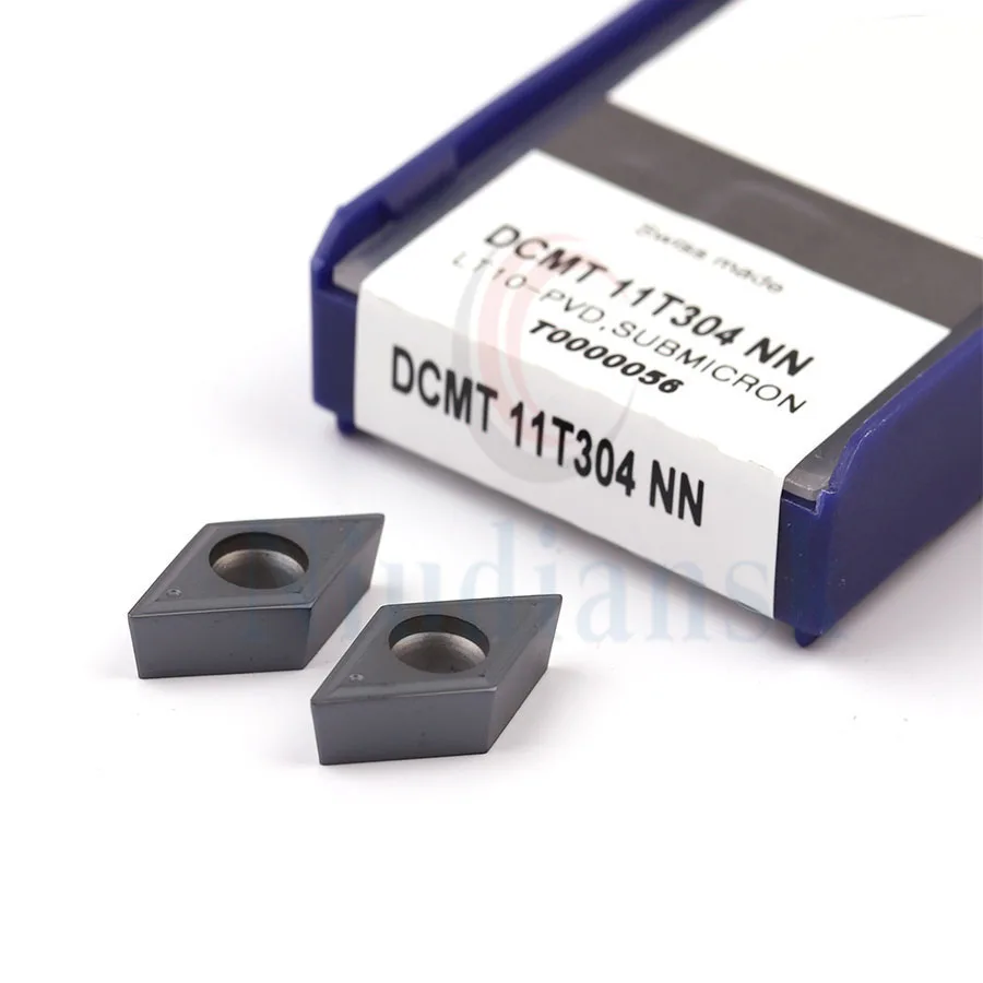 DCMT11T304 NN LT10 DCMT11T308 NN LT10 كربيد إدراج الداخلية تحول أداة مخرطة معدنية أدوات التصنيع باستخدام الحاسب الآلي أداة سبائك الصلب تحول إدراج