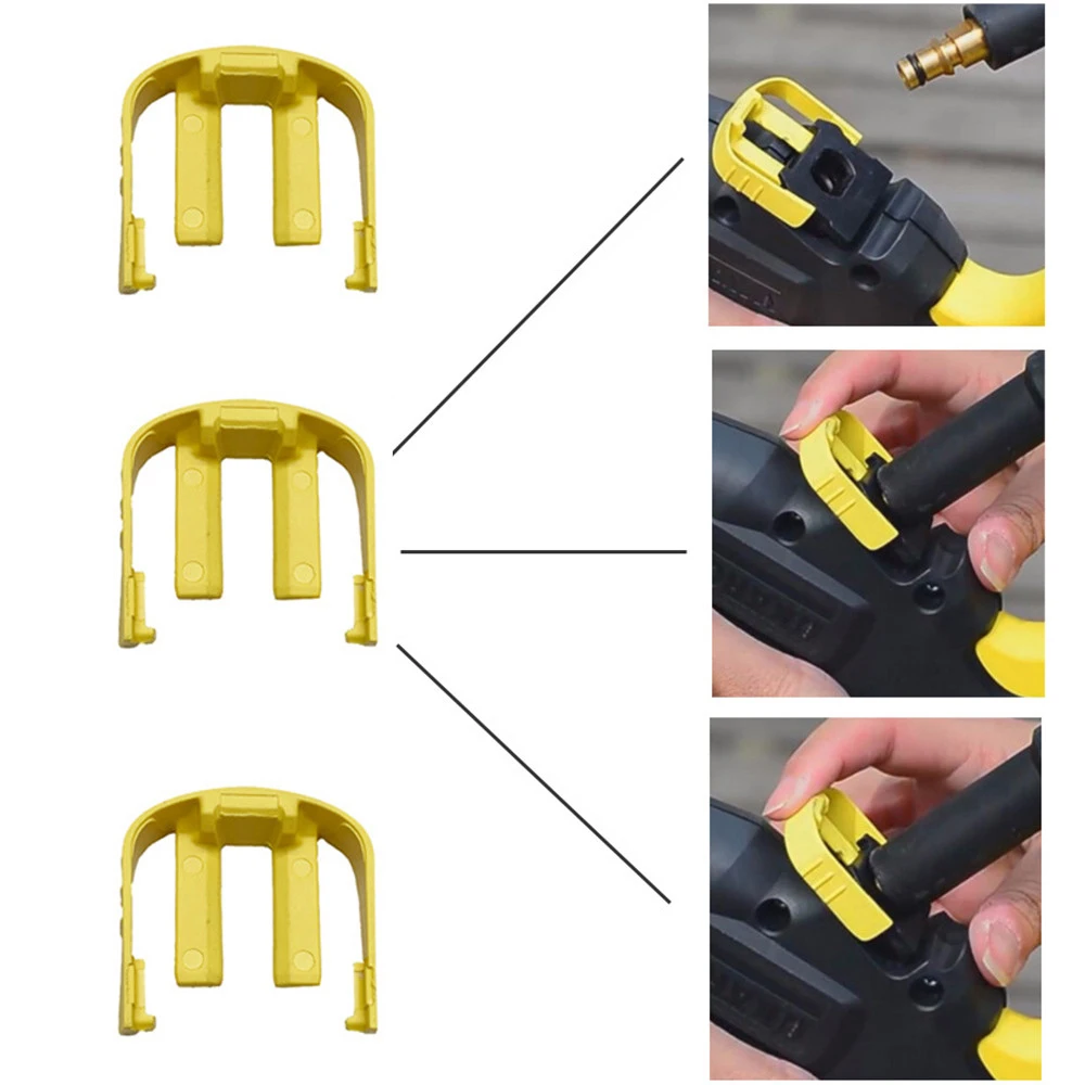 2/1pcs C 노란색 클립 커넥터 교체 Karcher K2 K3 K7 자동차 홈 압력 전원 세탁기 트리거 가정용 청소 도구