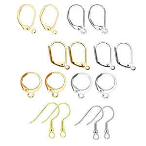 50pcs Edelstahlschmuck französische Ohrringhaken Nicht -Allergische Ohrhaken Ohrringe Fiskates, um DIY -Schmuck herzustellen 6 Hauptverkaufsohrring -ANZOL Edelstahl - №5