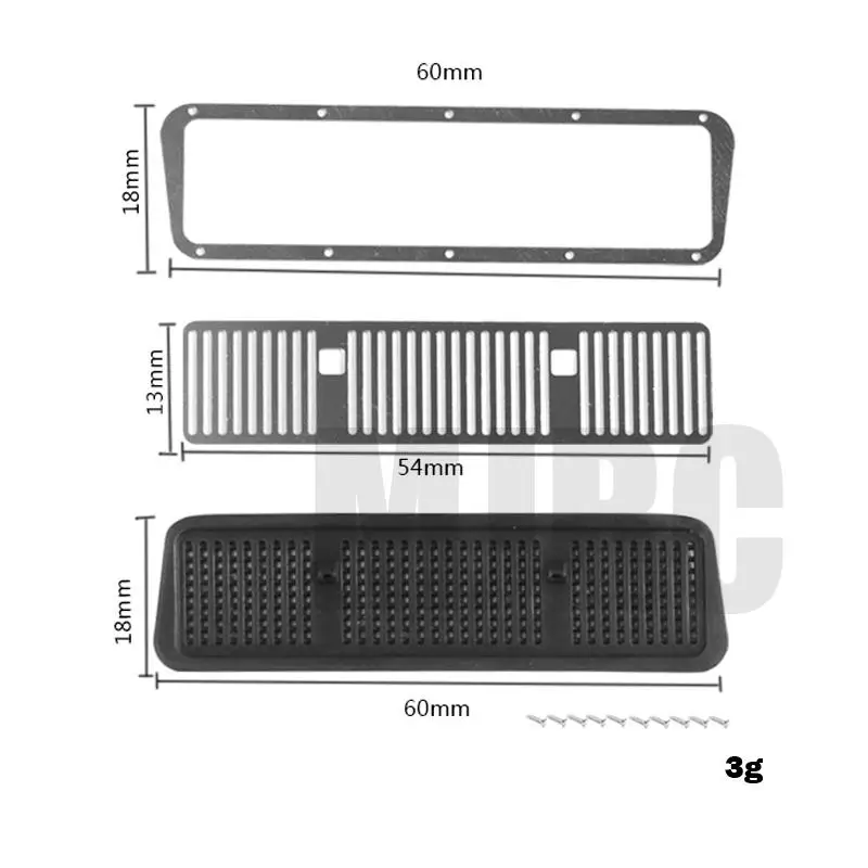 

1/10 Simulation Model Car Accessories Metal Shell Three-dimensional Intake Grille For Trax Trx4 Trx-4 G500 82096-4