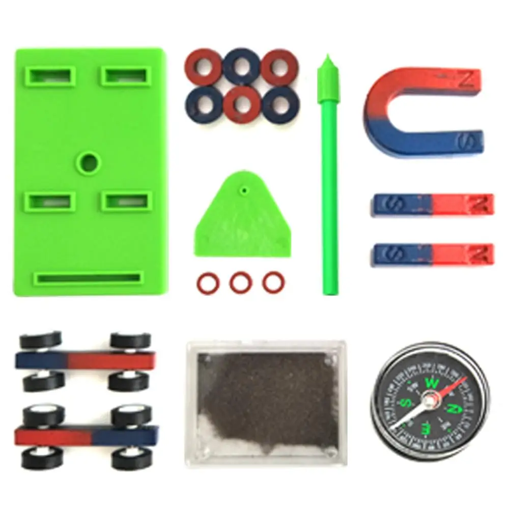 Labs Junior Science Magnet Set for Education Science Experiment Tools Icluding Bar/Ring/Horseshoe/Compass Magnets