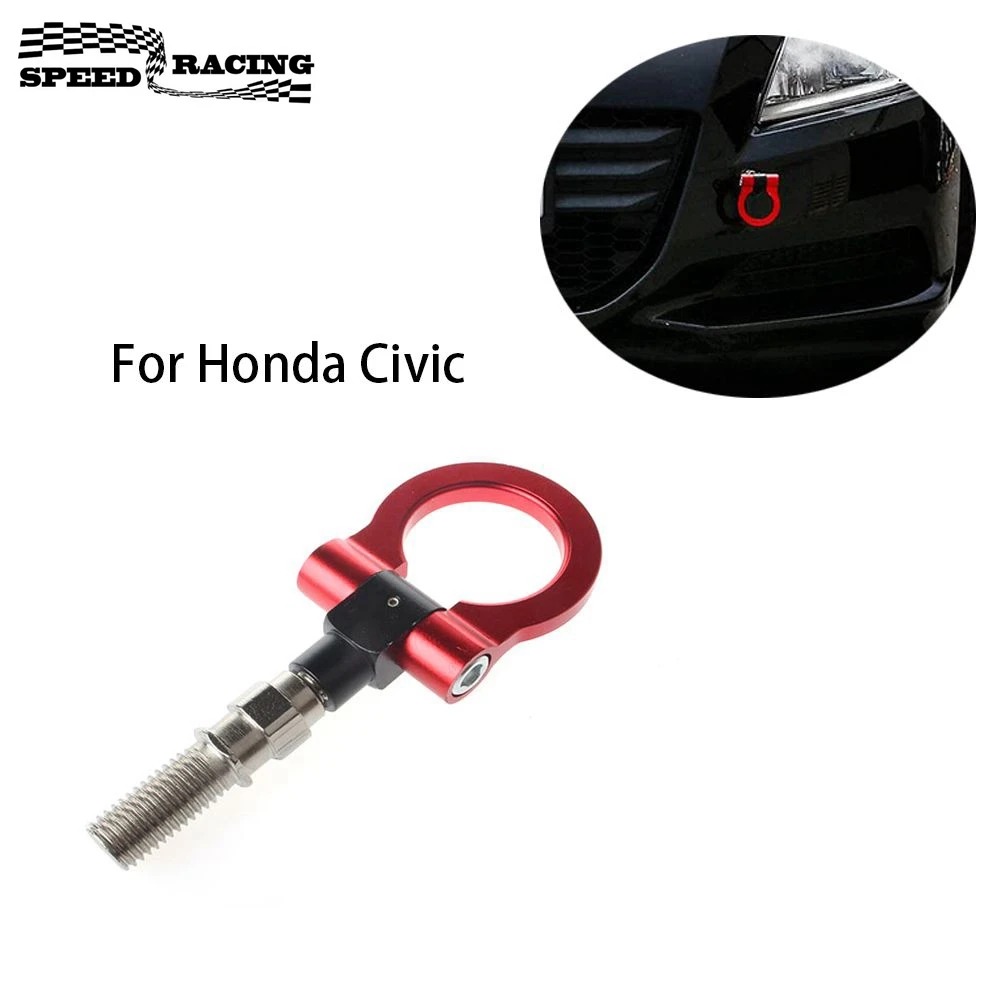 Gancho de remolque delantero y trasero de carreras de coches para Honda Civic, juego de barras de remolque universales para coche japonés