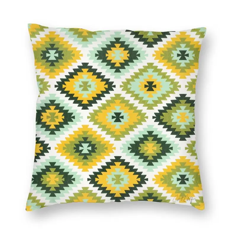 Fashion Tribal Kilim Protection Pattern Lime Square Pillow Case Home Decor 3D Printed Bohemian Ethnic Art Cushion Cover For Car