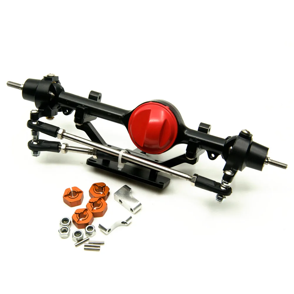 AXSPEED RC Car Front Rear Axle Aluminum Complete Axle #ARB with Screws for 1/10 Axial SCX10 D90 D110 Upgrade Parts