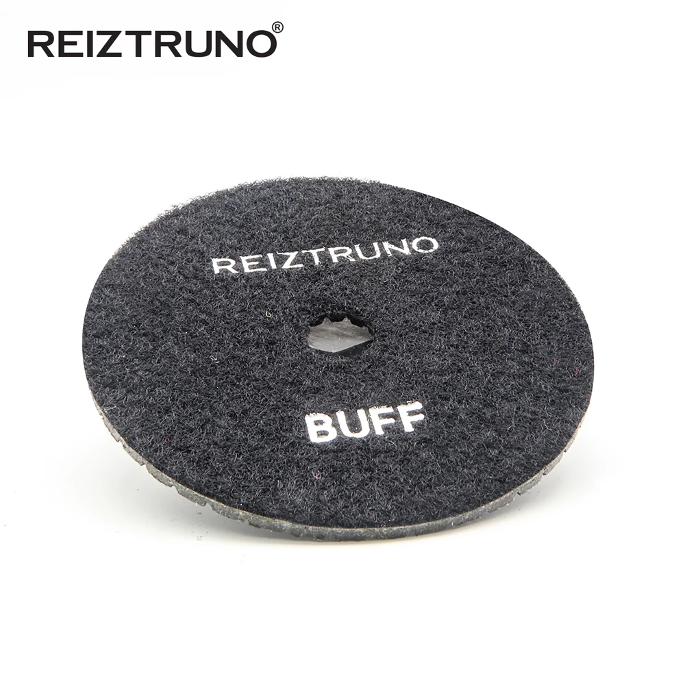 1ชิ้น Reiztruno 3 "/4"/5 "BUFF Final ภาษาโปลิชคำพรีเมี่ยมเพชรแผ่นขัดขัดบดเครื่องมือ Buff Pad สีดำและสีขาว