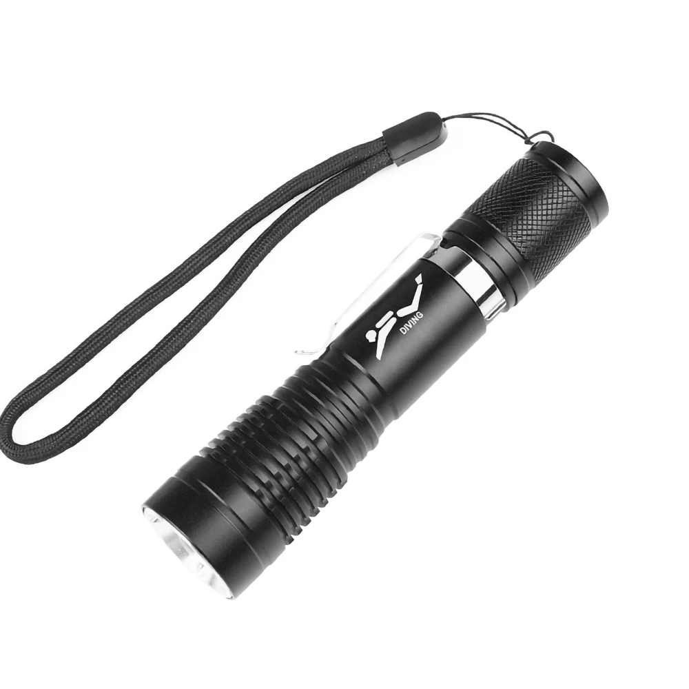 Mini Portable Diving Flashlight Super Bright P20 Wick Rating Professional Diving Light With Hand Rope